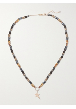Diane Kordas - 14-karat Rose Gold, Bead And Diamond Necklace - One size
