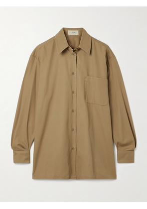 The Row - Tansy Oversized Cotton And Cashmere-blend Twill Shirt - Neutrals - US0,US2,US4,US6,US8,US10,US12