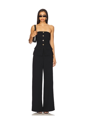 Amanda Uprichard Yadira Jumpsuit in Black. Size M. Also in S, XS.