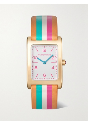 LA CALIFORNIENNE - Daybreak 24mm Gold-plated Striped Leather Watch - One size