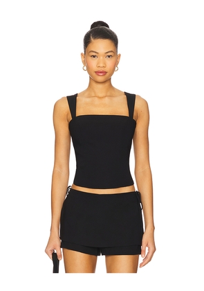 Amanda Uprichard Ceronne Top in Black. Size L. Also in M, S, XL, XS.