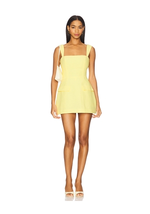 Amanda Uprichard Bethany Skort Romper in Lemon. Size L. Also in M, XS.