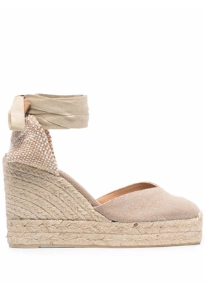 Castañer Chiara 110mm wedge espadrilles - Neutrals