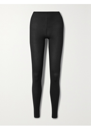 The Row - Fraidy Stretch-silk Jersey Leggings - Black - x small,small,medium,large,x large