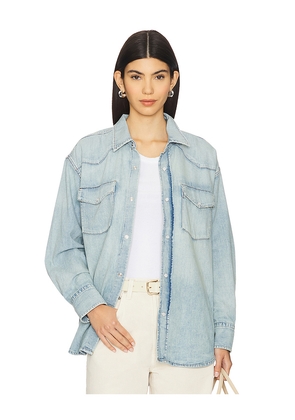 Citizens of Humanity Rancher Kayla Shirt in Blue. Size L. Also in M, XS.