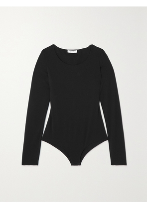 The Row - Fenna Stretch-silk Jersey Bodysuit - Black - x small,small,medium,large,x large