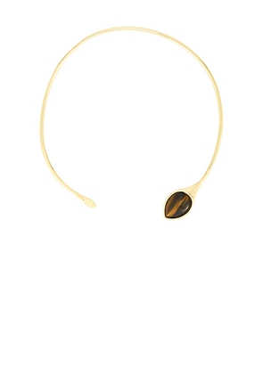 BRACHA Payton Omega Choker in Metallic Gold.