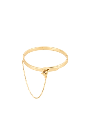 Eddie Borgo Thin Safety Chain Bangle in Metallic Gold.