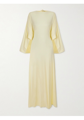 16ARLINGTON - Catius Open-back Jersey Maxi Dress - Yellow - UK 4,UK 6,UK 8,UK 10,UK 12,UK 14,UK 16