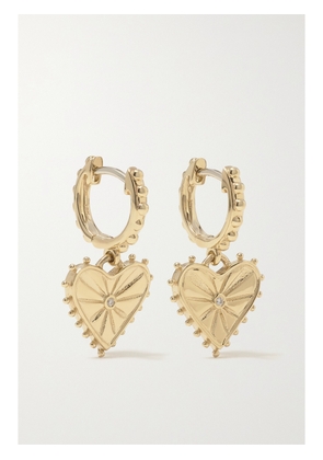 Marlo Laz - Agape 14-karat Gold Diamond Hoop Earrings - One size