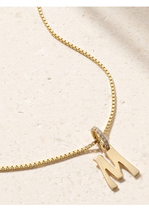 Marlo Laz - Initial Charm 14-karat Gold Diamond Necklace - A,B,C,G,J,K,L,M,R,S