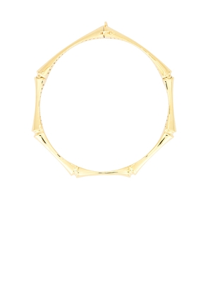 Eddie Borgo Bambu Collar in Metallic Gold.