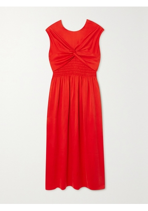 TOVE - Mahaney Gathered Smocked Silk Midi Dress - FR 34,FR 36,FR 38,FR 40,FR 42