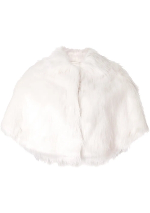 Unreal Fur Nord faux-fur cropped cape - White
