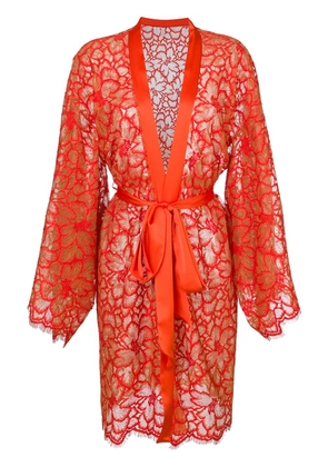 Dolci Follie scalloped lace slip gown - Yellow