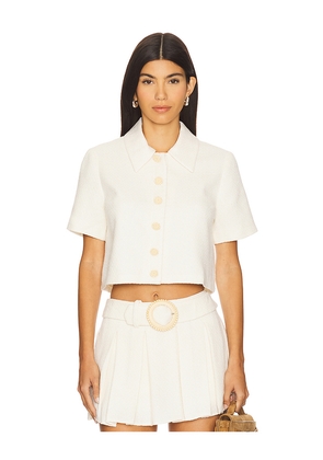 Amanda Uprichard Josie Top in Ivory. Size L. Also in M, S, XS.