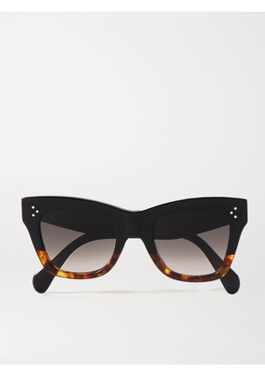 CELINE Eyewear - Oversized Cat-eye Acetate Sunglasses - Black - One size