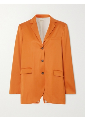 Loulou de Saison - Sund Oversized Satin Blazer - Orange - x small,small,medium,large