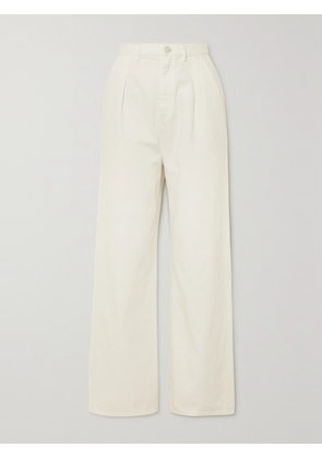 Loulou de Saison - + Net Sustain Attu High-rise Wide-leg Organic Jeans - Ivory - 24,25,26,27,28,29,30,31,32