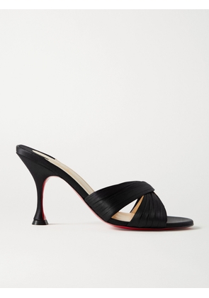 Christian Louboutin - Nicol Is Back 85 Satin Mules - Black - IT34,IT35,IT35.5,IT36,IT36.5,IT37,IT37.5,IT38,IT38.5,IT39,IT39.5,IT40,IT40.5,IT41,IT41.5,IT42