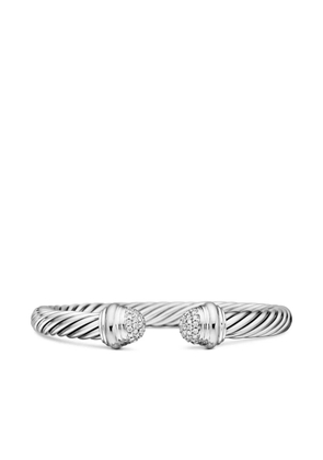 David Yurman sterling silver Classic Cable diamond bracelet (7mm)