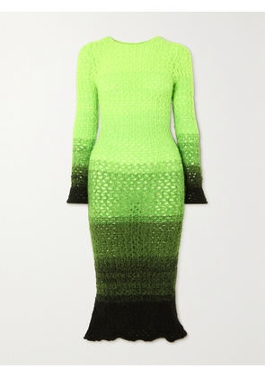 AGR - Ombré Cotton-blend Midi Dress - Green - x small,small,medium,large,x large