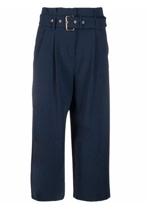 Michael Michael Kors belted cropped trousers - Blue