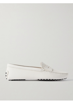 Tod's - Gommino Textured-leather Loafers - White - IT34,IT34.5,IT35,IT35.5,IT36,IT36.5,IT37,IT37.5,IT38,IT38.5,IT39,IT39.5,IT40,IT40.5,IT41,IT41.5,IT42