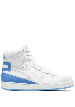 Diadora high-top panelled leather sneakers - White