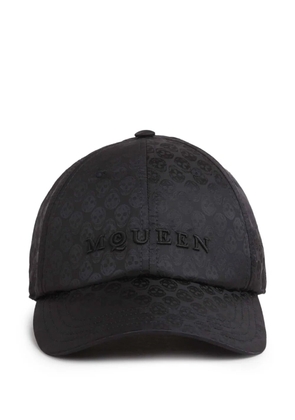 Alexander McQueen patterned cap hat - Black