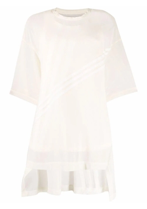 Y-3 mesh-panelling T-shirt - Neutrals