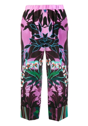 Valentino Garavani Mirrored Orchid print culottes - Pink
