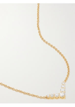 Melissa Kaye - Aria V Mini 18-karat Gold Diamond Necklace - One size