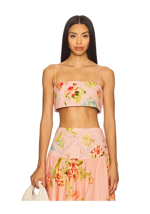 HEMANT AND NANDITA Bustier Top in Blush. Size L. Also in M, S, XL.