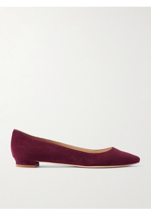 Manolo Blahnik - Bb Suede Ballet Flats - Burgundy - IT35,IT35.5,IT36,IT36.5,IT37,IT37.5,IT38,IT38.5,IT39,IT39.5,IT40,IT40.5,IT41,IT41.5,IT42,IT42.5,IT43