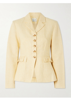 Posse - Matilda Ruffled Linen Blazer - Yellow - xx small,x small,small,medium,large,x large