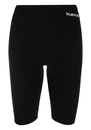 Valentino Garavani logo-embroidered cycling shorts - Black