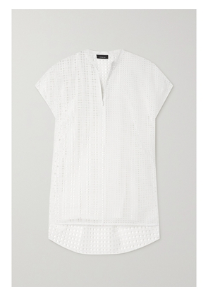 AKRIS - Broderie Anglaise Blouse - Ecru - US2,US4,US6,US8,US10,US12,US14