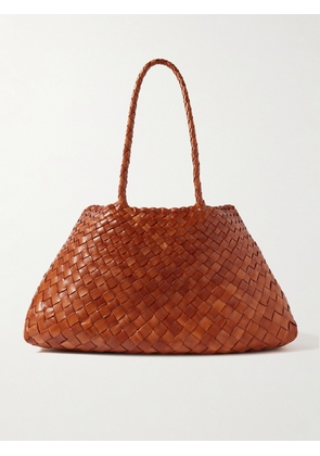 Dragon Diffusion - Santa Croce Big Woven Leather Tote Bag - Brown - One size