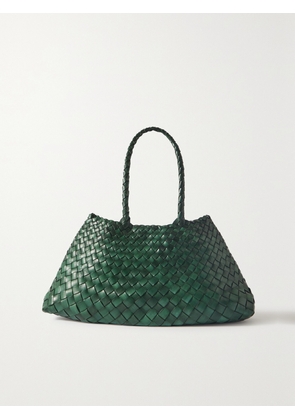Dragon Diffusion - Santa Croce Big Woven Leather Tote - Green - One size