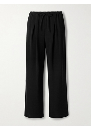 Theory - Pleated Crepe Wide-leg Pants - Black - US0,US2,US4,US6,US8,US10,US12,US14