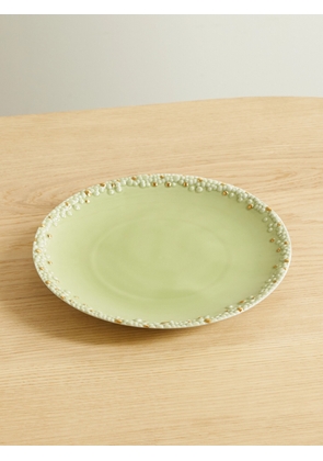 L'Objet - + Haas Brothers Mojave Desert 27cm Gold-plated Porcelain Dinner Plate - Green - One size