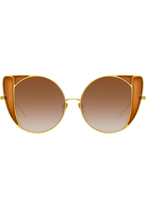 Linda Farrow cat eye sunglasses - Brown