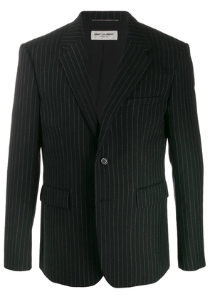 Saint Laurent pinstriped buttoned blazer - Black