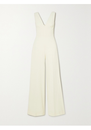 Emilia Wickstead - Ross Crepe Wide-leg Jumpsuit - Ivory - UK 6,UK 8,UK 10,UK 12,UK 14