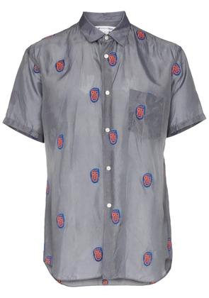 Comme Des Garçons Shirt mask embroidered short-sleeved shirt - Grey