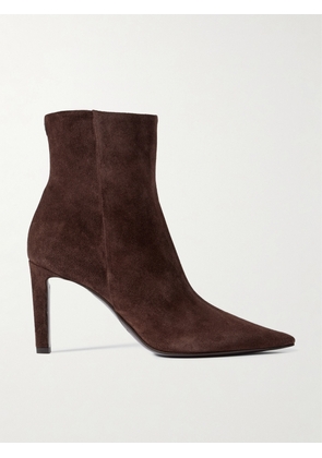 Jimmy Choo - Frankie 85 Suede Ankle Boots - Brown - IT36,IT36.5,IT37,IT37.5,IT38,IT38.5,IT39,IT39.5,IT40,IT40.5,IT41,IT42