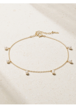 Mizuki - 14-karat Gold Pearl Anklet - One size