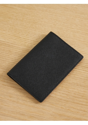 Smythson - Panama Textured-leather Passport Holder - Black - One size