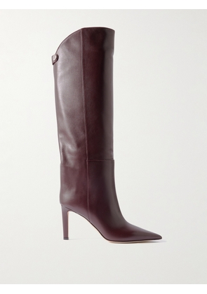 Jimmy Choo - Alizze 85 Leather Knee Boots - Burgundy - IT36,IT36.5,IT37,IT37.5,IT38,IT38.5,IT39,IT39.5,IT40,IT41,IT42